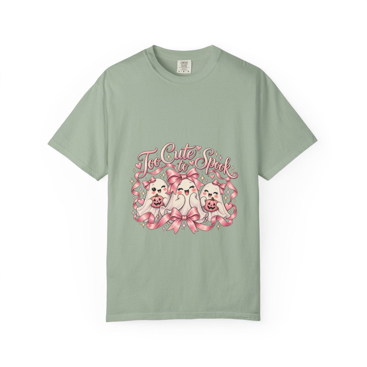Too Cute to Spook T-Shirt | Kawaii Ghosts and Bows Halloween
