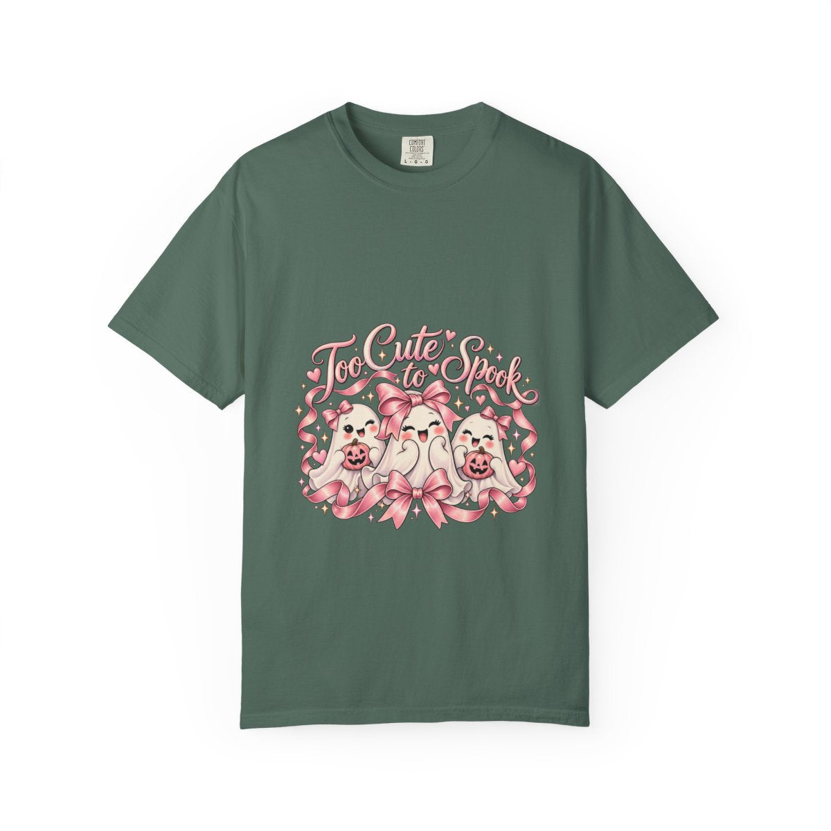 Too Cute to Spook T-Shirt | Kawaii Ghosts and Bows Halloween