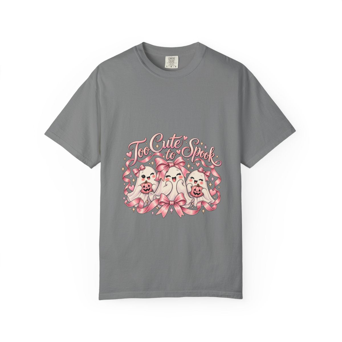 Too Cute to Spook T-Shirt | Kawaii Ghosts and Bows Halloween