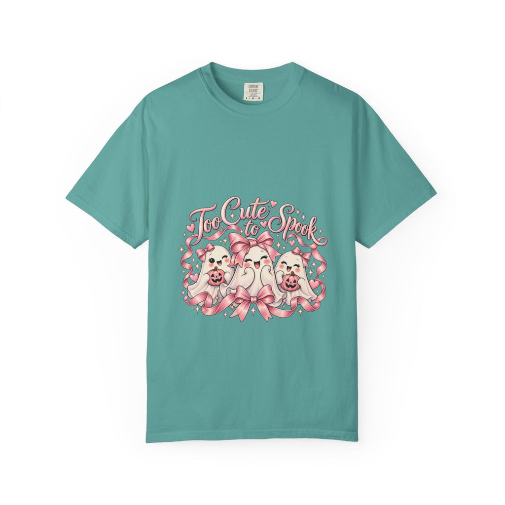 Too Cute to Spook T-Shirt | Kawaii Ghosts and Bows Halloween