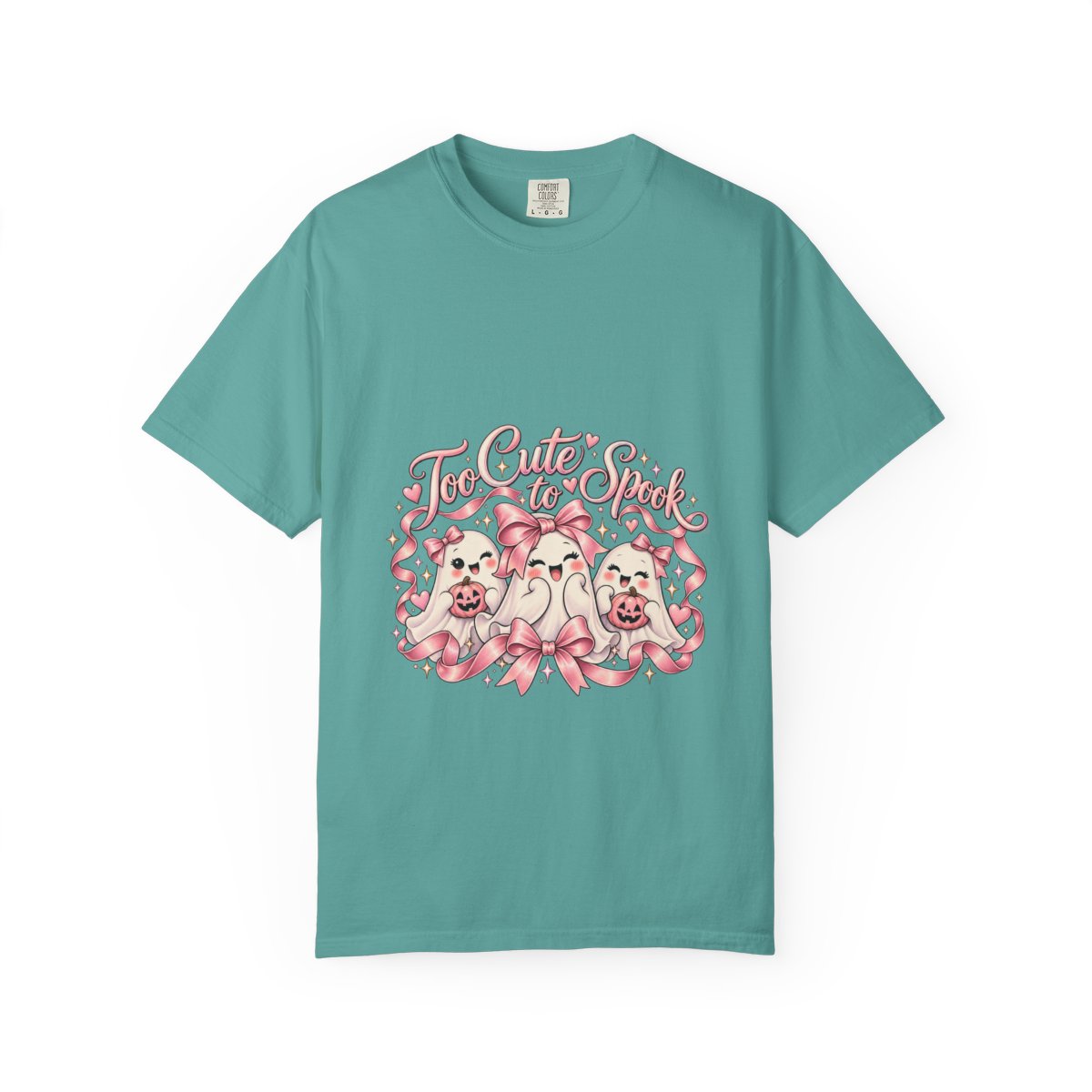 Too Cute to Spook T-Shirt | Kawaii Ghosts and Bows Halloween