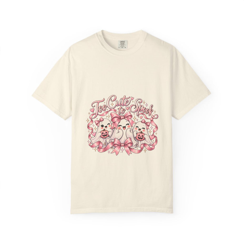 Too Cute to Spook T-Shirt | Kawaii Ghosts and Bows Halloween