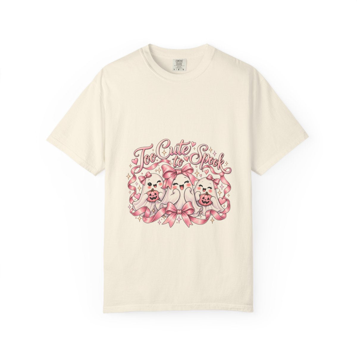 Too Cute to Spook T-Shirt | Kawaii Ghosts and Bows Halloween