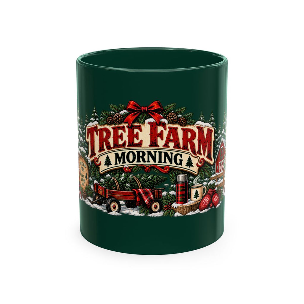 Tree Farm Morning Mug | Christmas Tree Farm Rustic Holiday Coffee Cup