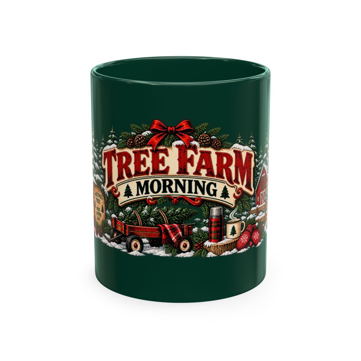 Tree Farm Morning Mug | Christmas Tree Farm Rustic Holiday Coffee Cup