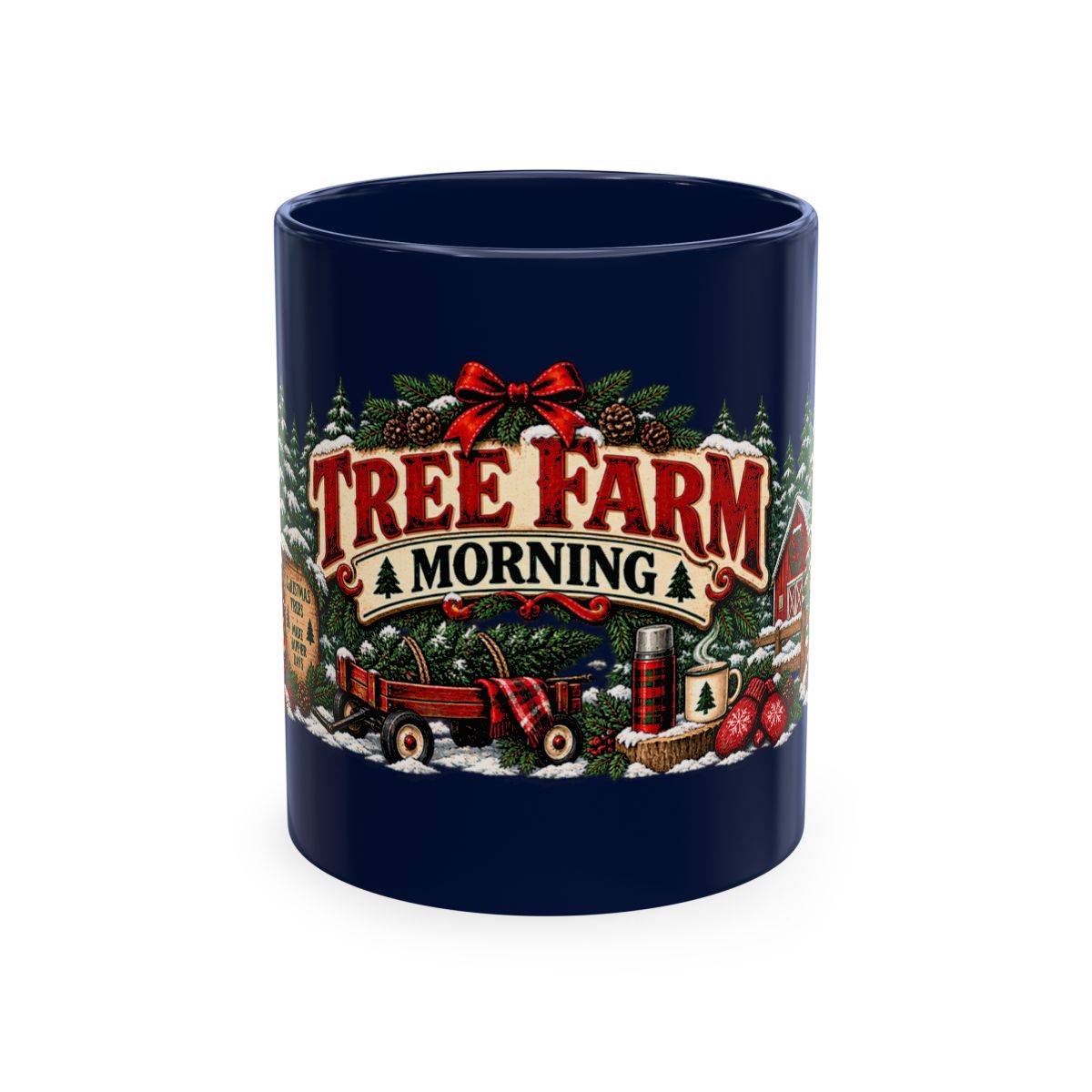 Tree Farm Morning Mug | Christmas Tree Farm Rustic Holiday Coffee Cup