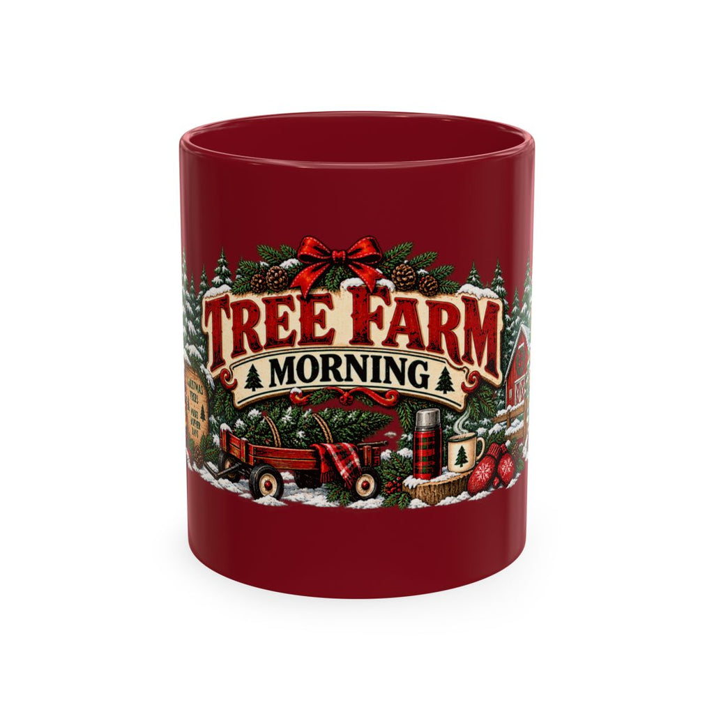Tree Farm Morning Mug | Christmas Tree Farm Rustic Holiday Coffee Cup