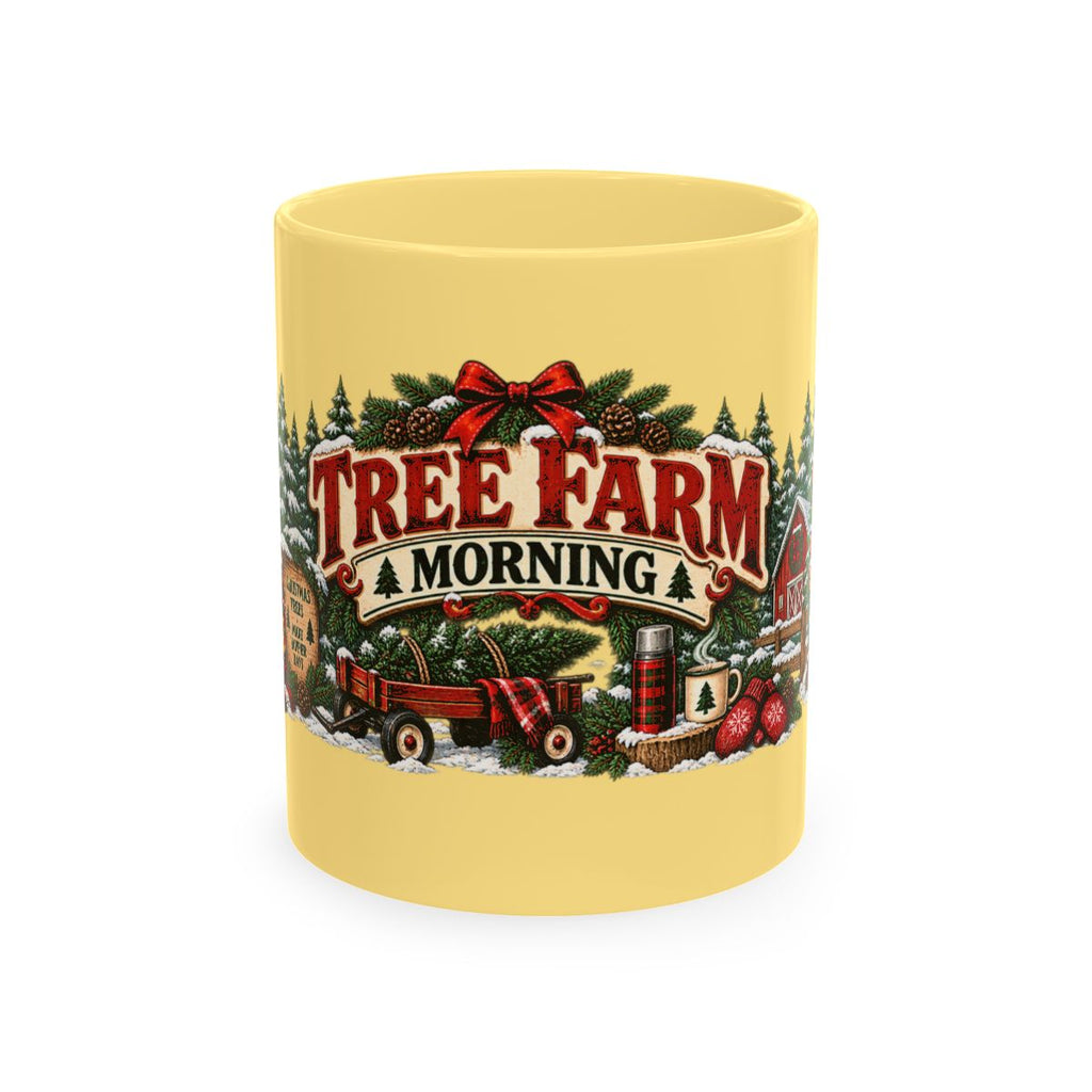Tree Farm Morning Mug | Christmas Tree Farm Rustic Holiday Coffee Cup