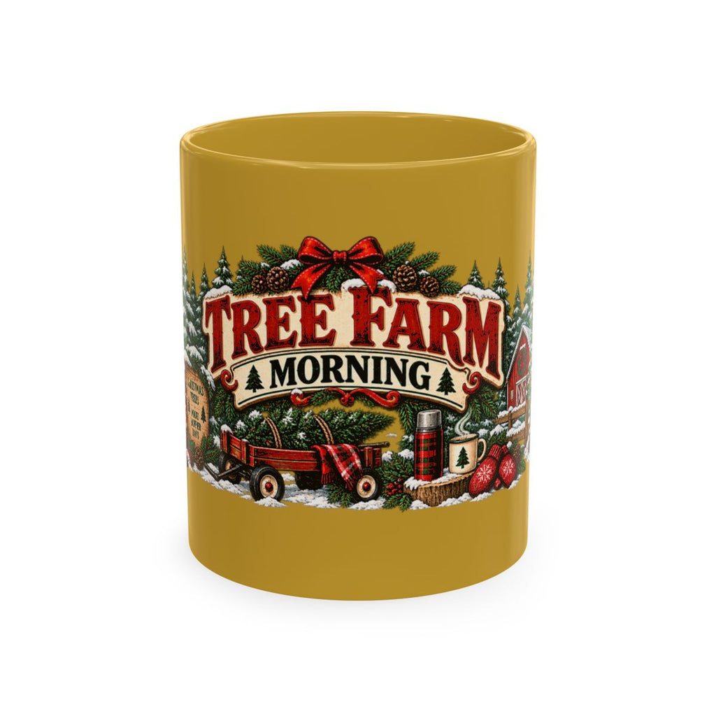 Tree Farm Morning Mug | Christmas Tree Farm Rustic Holiday Coffee Cup