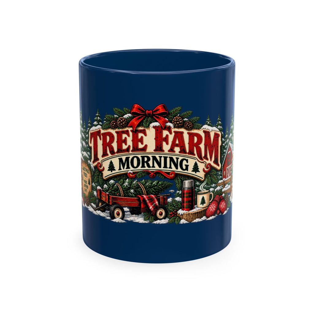 Tree Farm Morning Mug | Christmas Tree Farm Rustic Holiday Coffee Cup