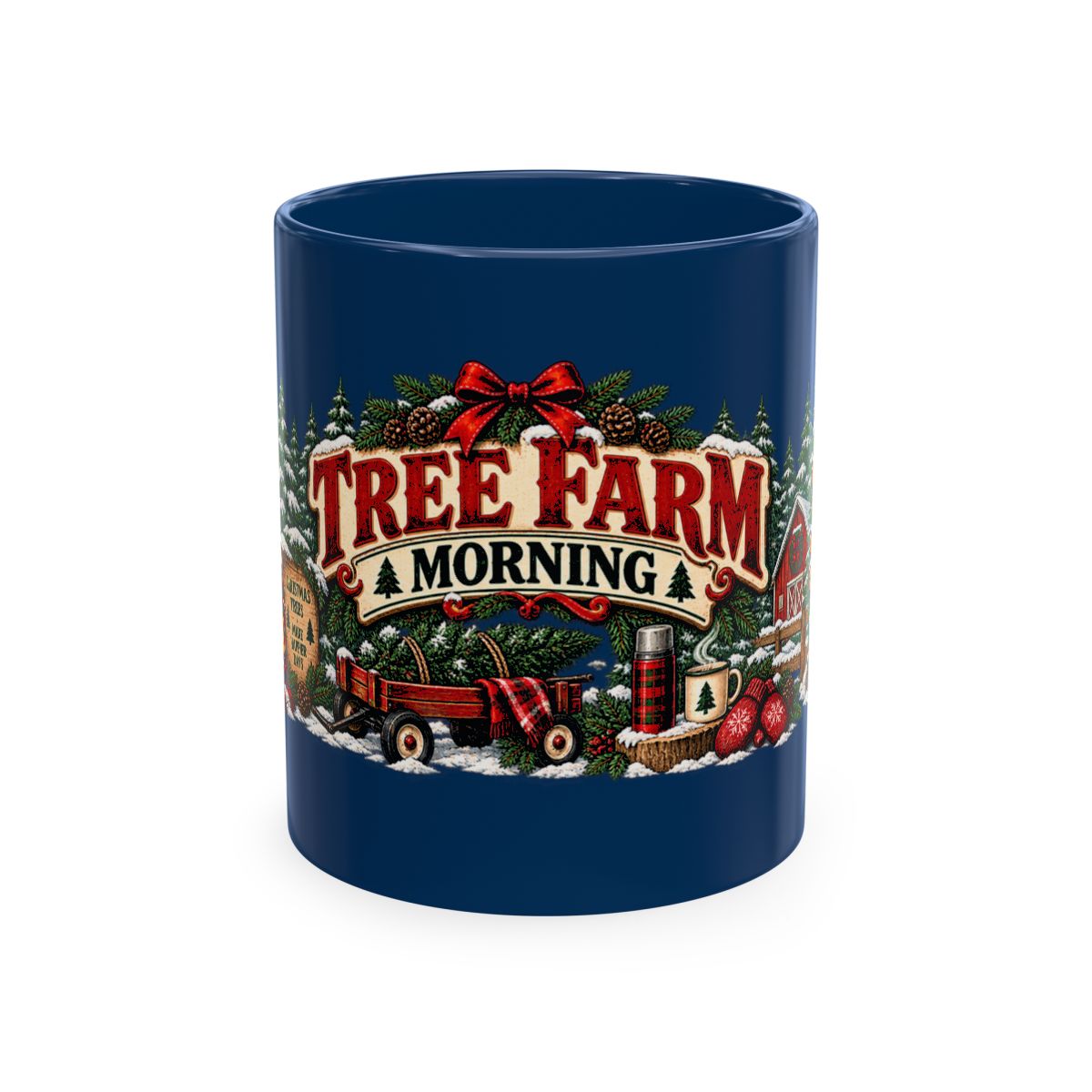 Tree Farm Morning Mug | Christmas Tree Farm Rustic Holiday Coffee Cup
