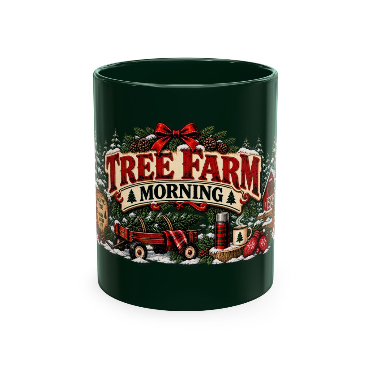 Tree Farm Morning Mug | Christmas Tree Farm Rustic Holiday Coffee Cup