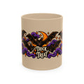 Trick or Treat Bats & Moons Mug | Halloween Traditional Ceramic Coffee Cup (11oz, 15oz)
