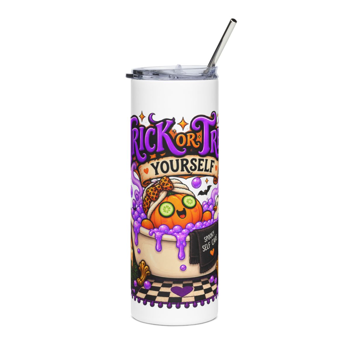Trick or Treat Yourself Tumbler | 20oz Stainless Steel Halloween