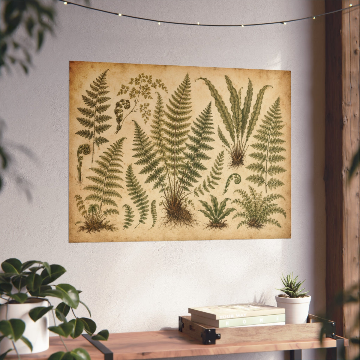 Vintage Botanical Fern Illustration Poster | Fine Art Print