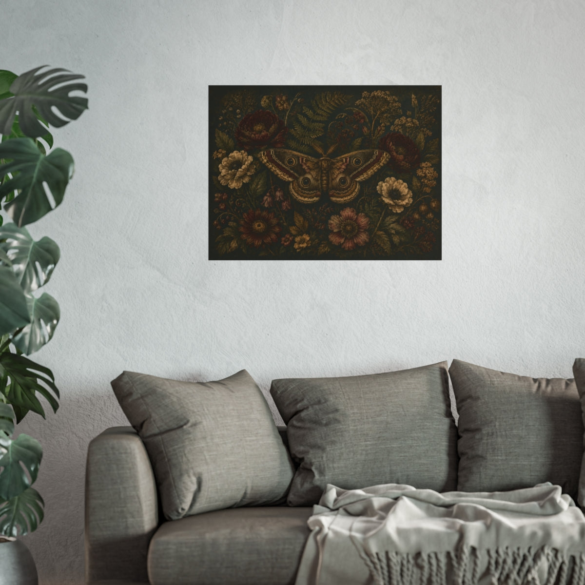 Vintage Botanical Moth Poster | Fine Art Poster