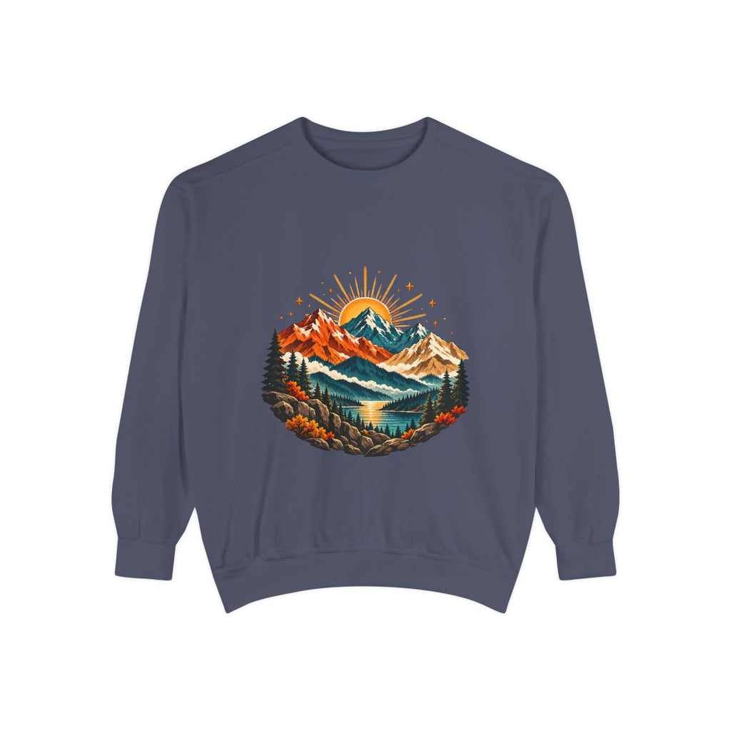 Vintage Mountain Sunset sweatshirt | Scenic Nature Landscape