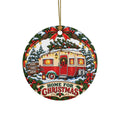 Vintage Red Camper Home for Christmas Ornament