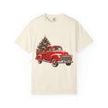 Vintage Red Truck with Christmas Tree T-Shirt | Holiday Holiday Truck Tee