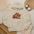 Vintage Thanksgiving Kids Pilgrim Scene Hoodie | Autumn Harvest Illustration