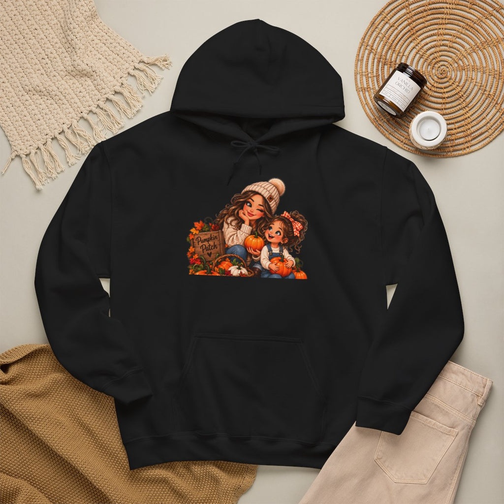 Vintage Thanksgiving Kids Pilgrim Scene Hoodie | Autumn Harvest Illustration