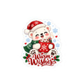 Warm Wishes Polar Bear Sticker | Cute Christmas Bear Cocoa Vinyl Decal