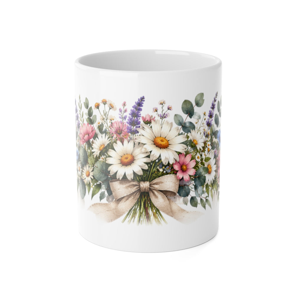 Wildflower Bouquet Mug | Daisy Lavender Floral Ceramic Mug