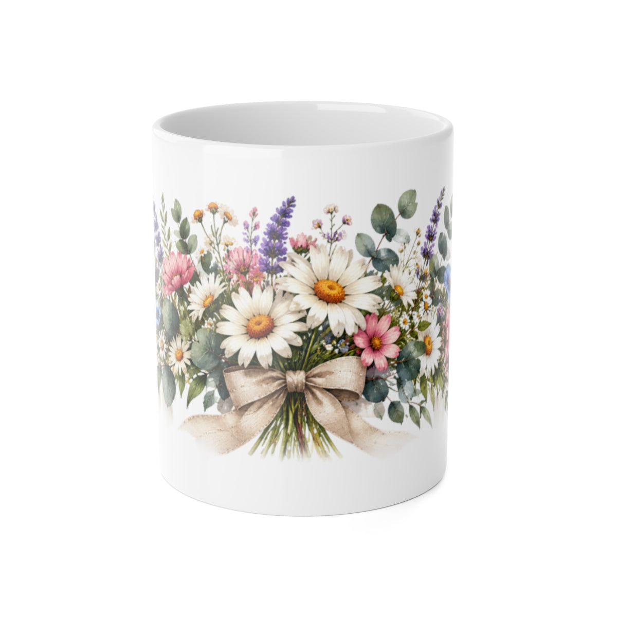 Wildflower Bouquet Mug | Daisy Lavender Floral Ceramic Mug