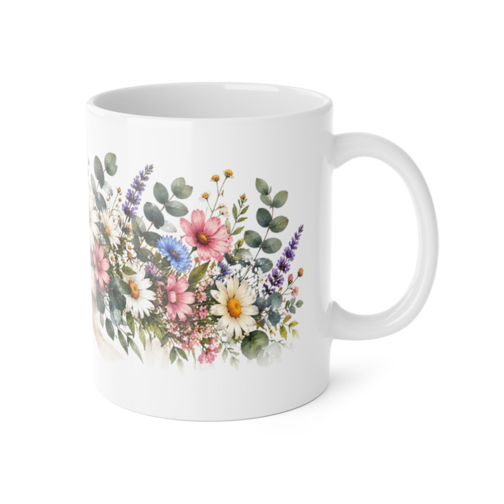 Wildflower Bouquet Mug | Daisy Lavender Floral Ceramic Mug