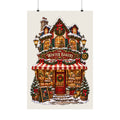 Winter Bakery poster | Matte Vertical Poster, Christmas bakery illustration