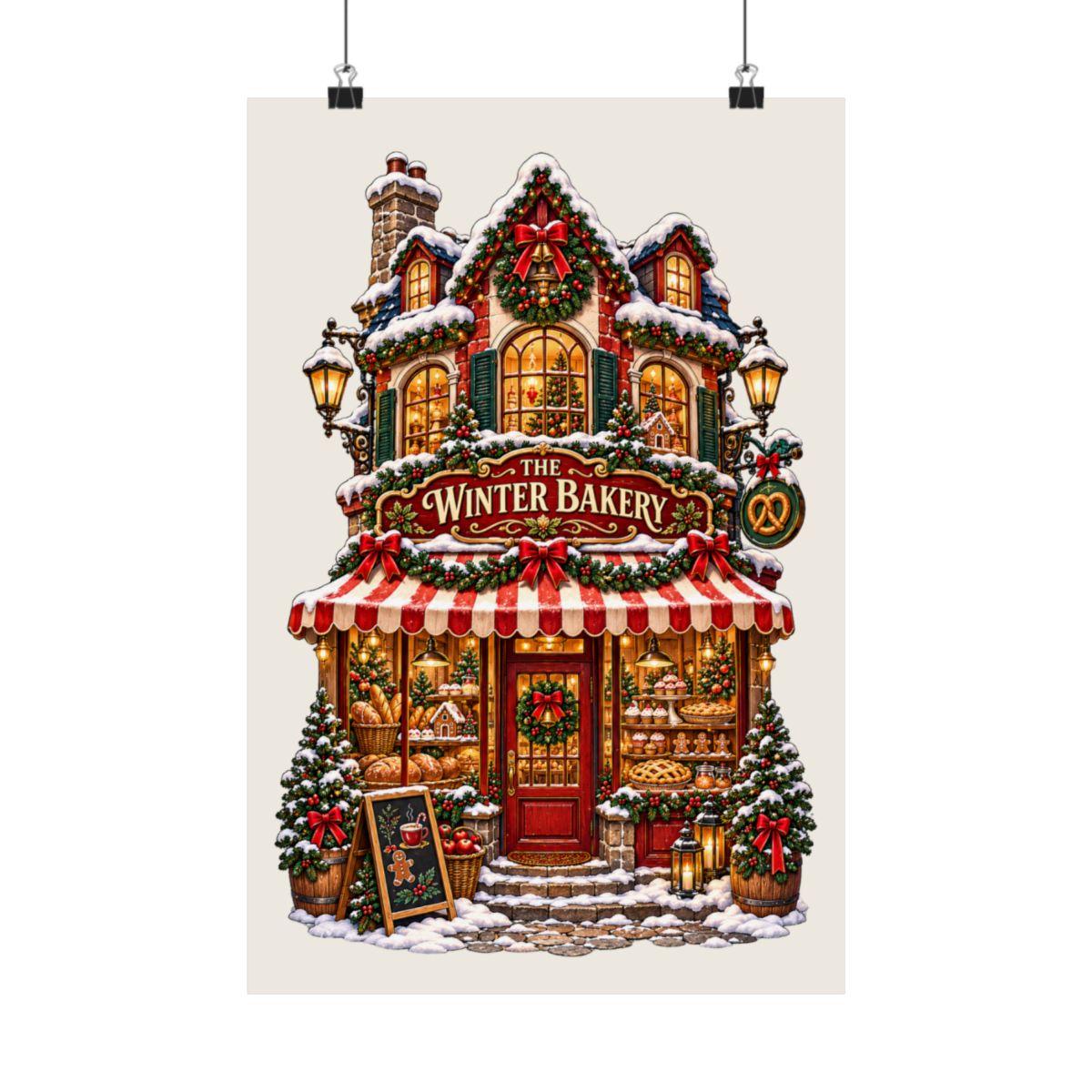 Winter Bakery poster | Matte Vertical Poster, Christmas bake - 12″ x 18″