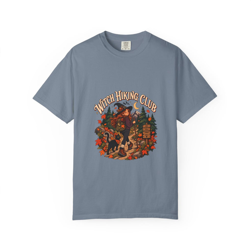 Witch Hiking Club T-shirt | Halloween Witch Forest Design