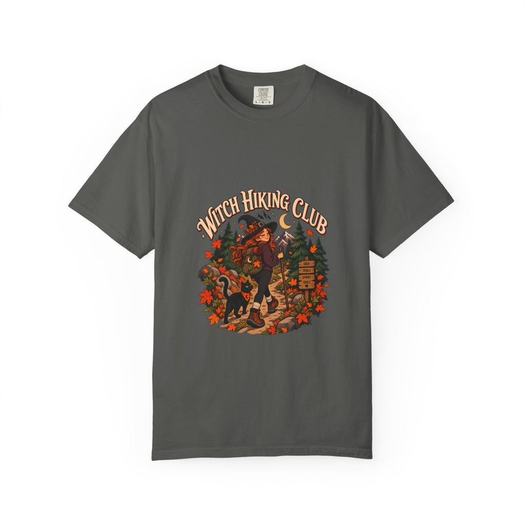 Witch Hiking Club T-shirt | Halloween Witch Forest Design
