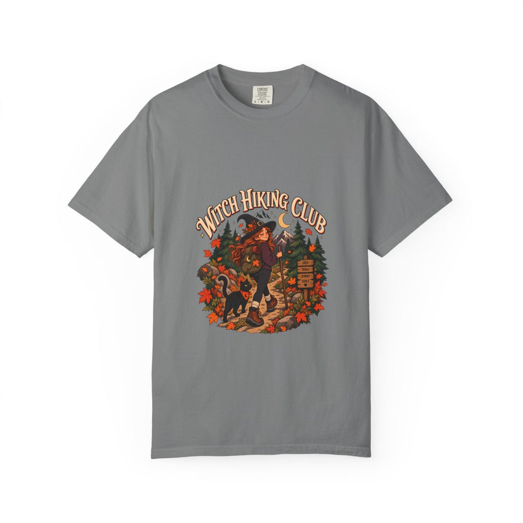 Witch Hiking Club T-shirt | Halloween Witch Forest Design
