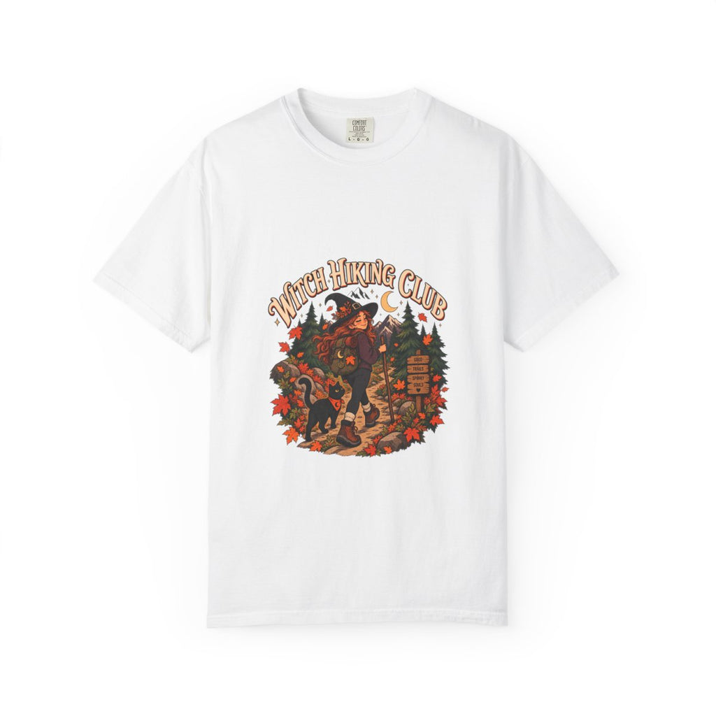 Witch Hiking Club T-shirt | Halloween Witch Forest Design