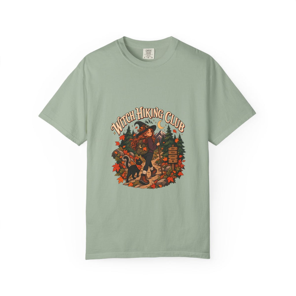 Witch Hiking Club T-shirt | Halloween Witch Forest Design