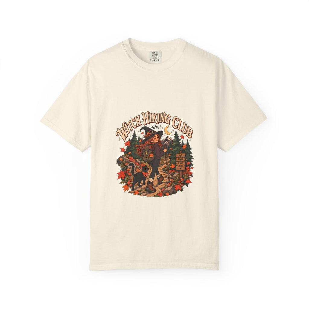 Witch Hiking Club T-shirt | Halloween Witch Forest Design