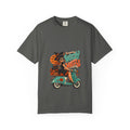 Witch on Scooter T-shirt | Halloween Pumpkin Ride Graphic Tee