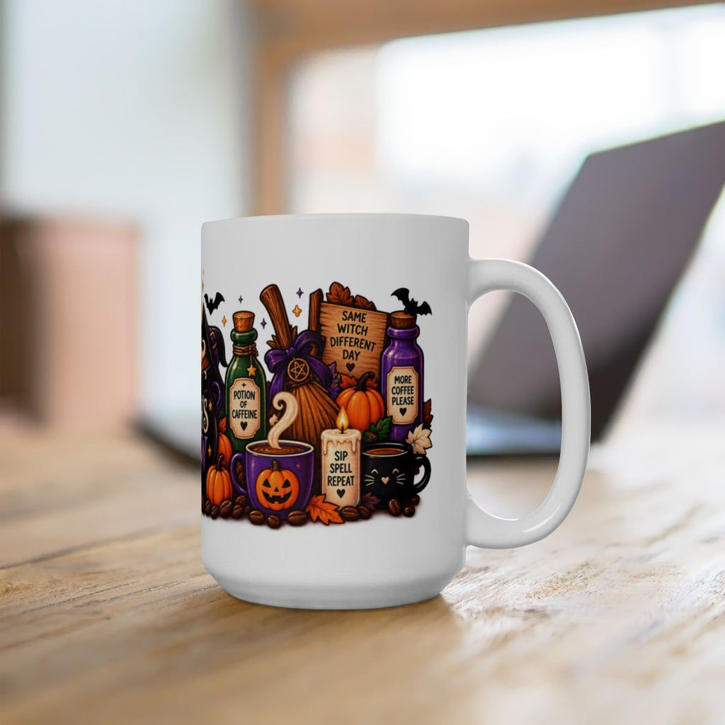 Witch's Brew Cauldron Mug | Halloween Ceramic Coffee Cup