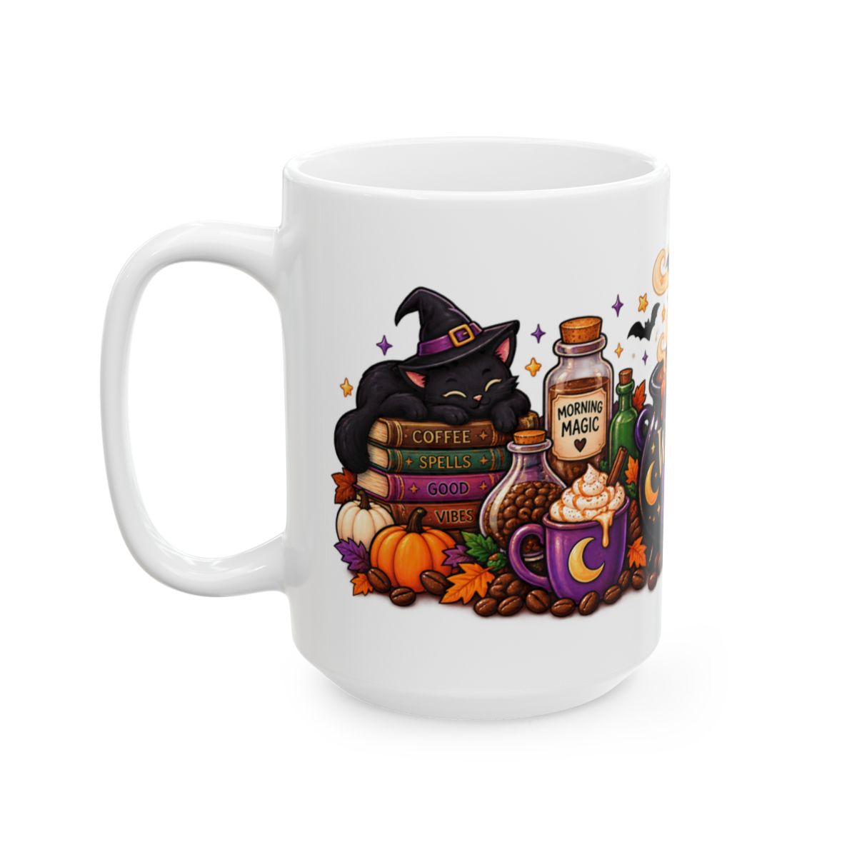 Witch's Brew Cauldron Mug | Halloween Ceramic Coffee Cup