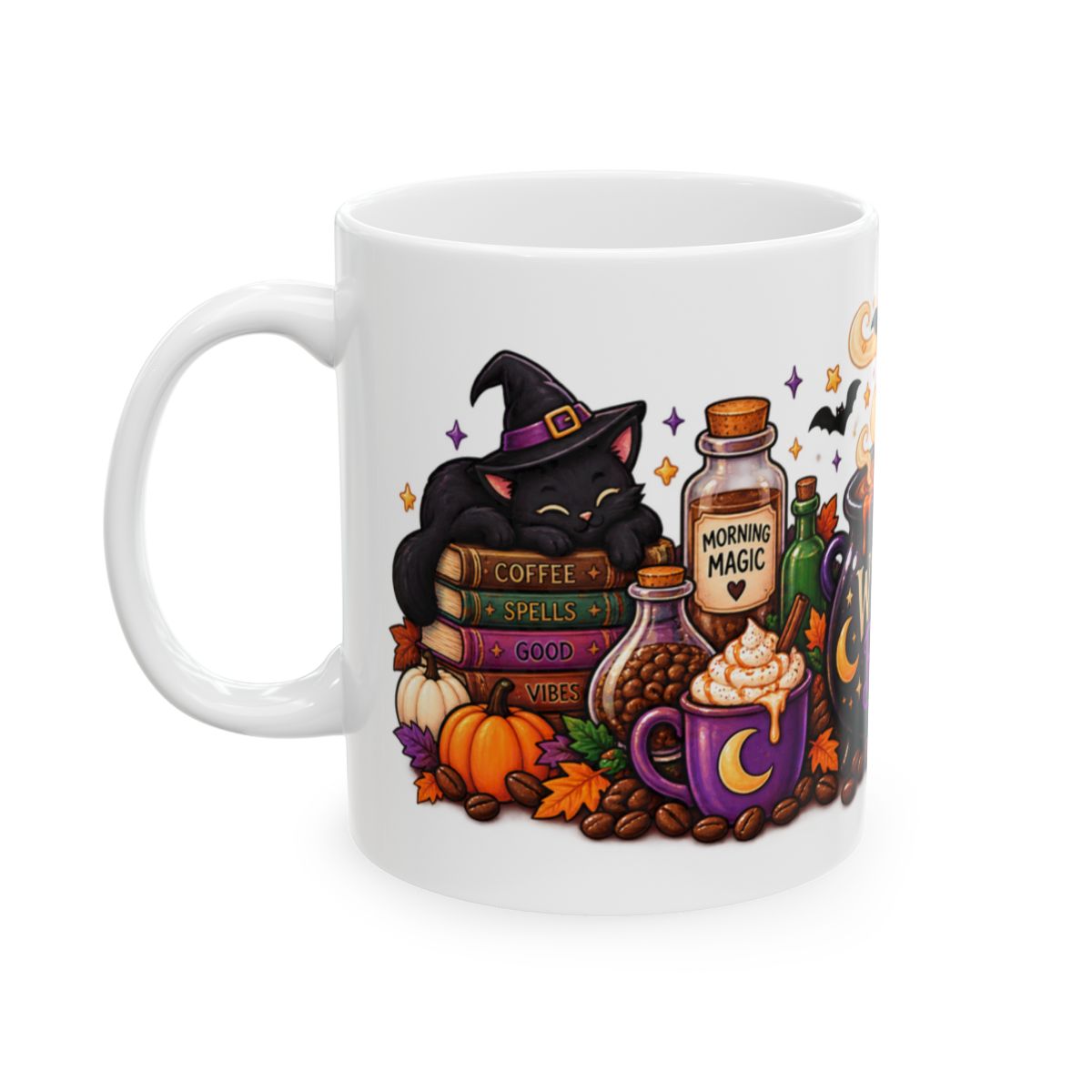 Witch's Brew Cauldron Mug | Halloween Ceramic Coffee Cup