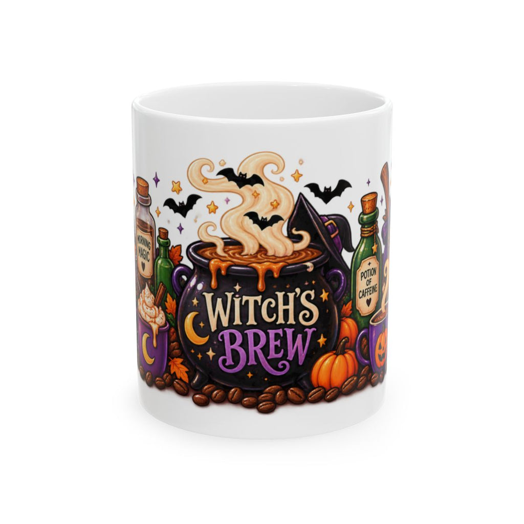 Witch's Brew Cauldron Mug | Halloween Ceramic Coffee Cup