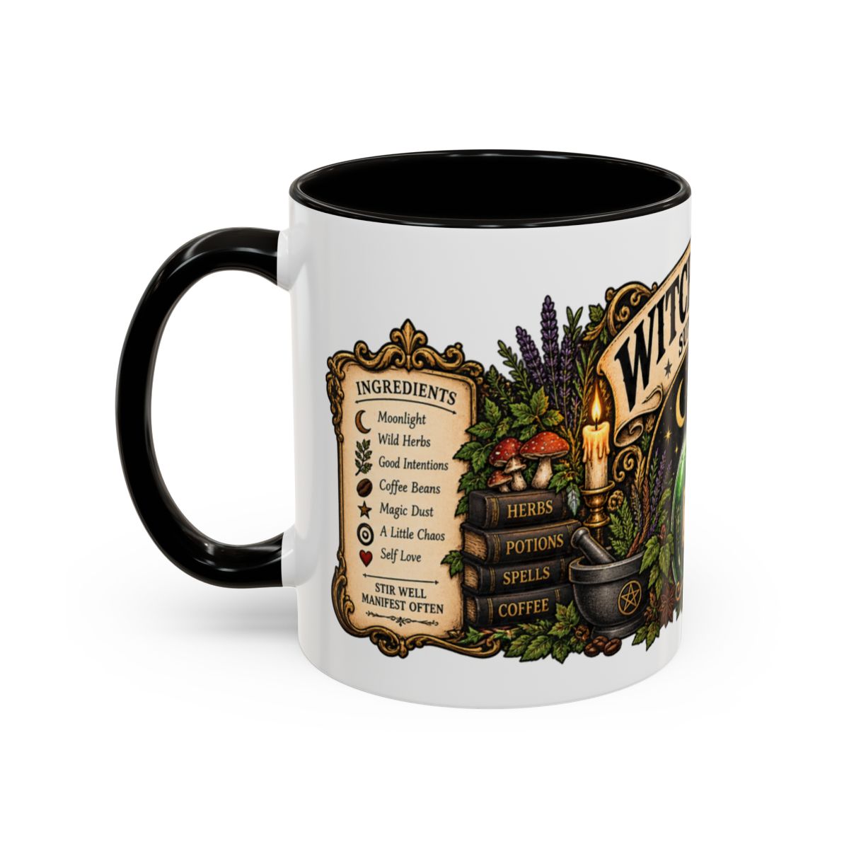 Witch's Brew Potion Bottle Mug | Colorful Ceramic Coffee Cup (11oz, 15oz)