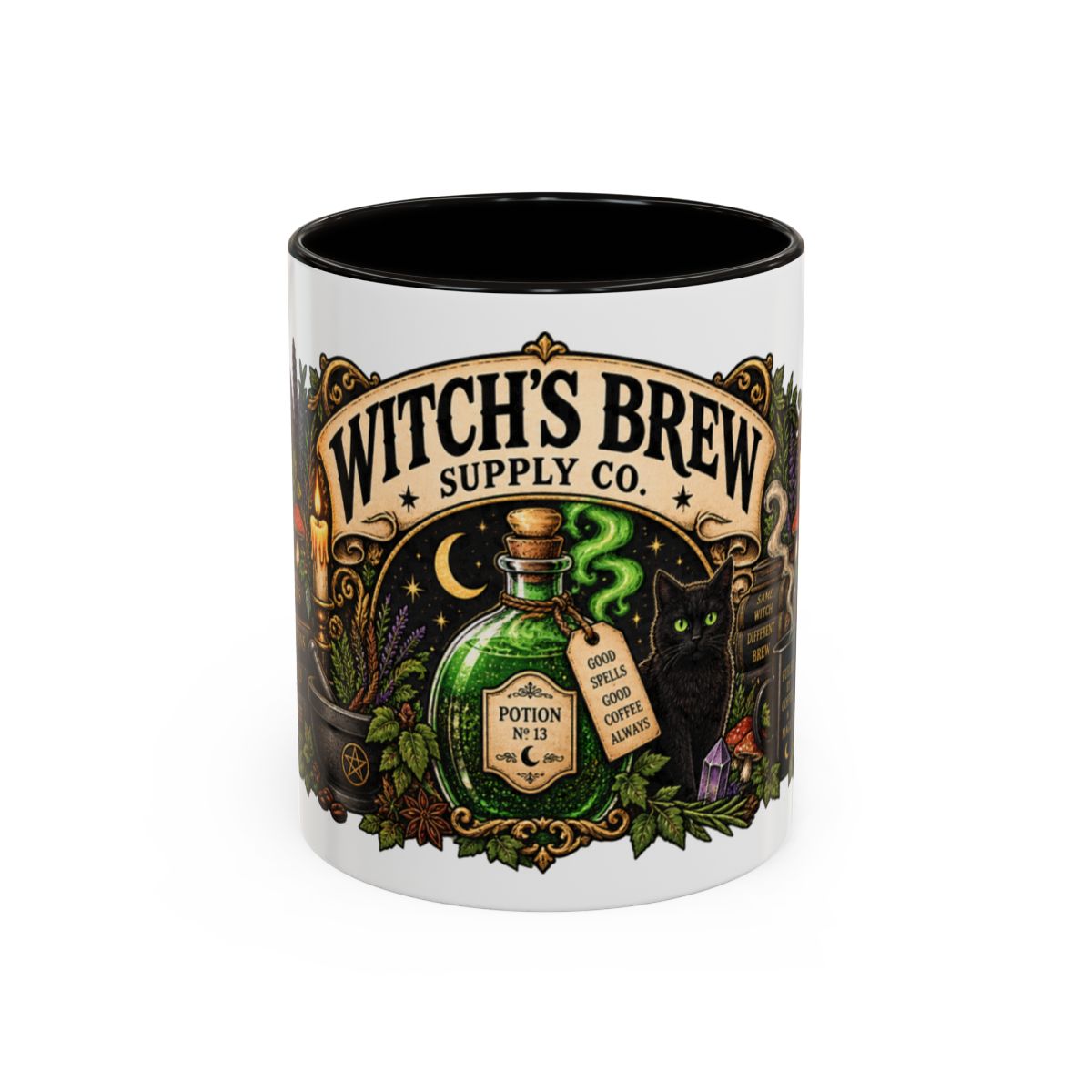 Witch's Brew Potion Bottle Mug | Colorful Ceramic Coffee Cup (11oz, 15oz)