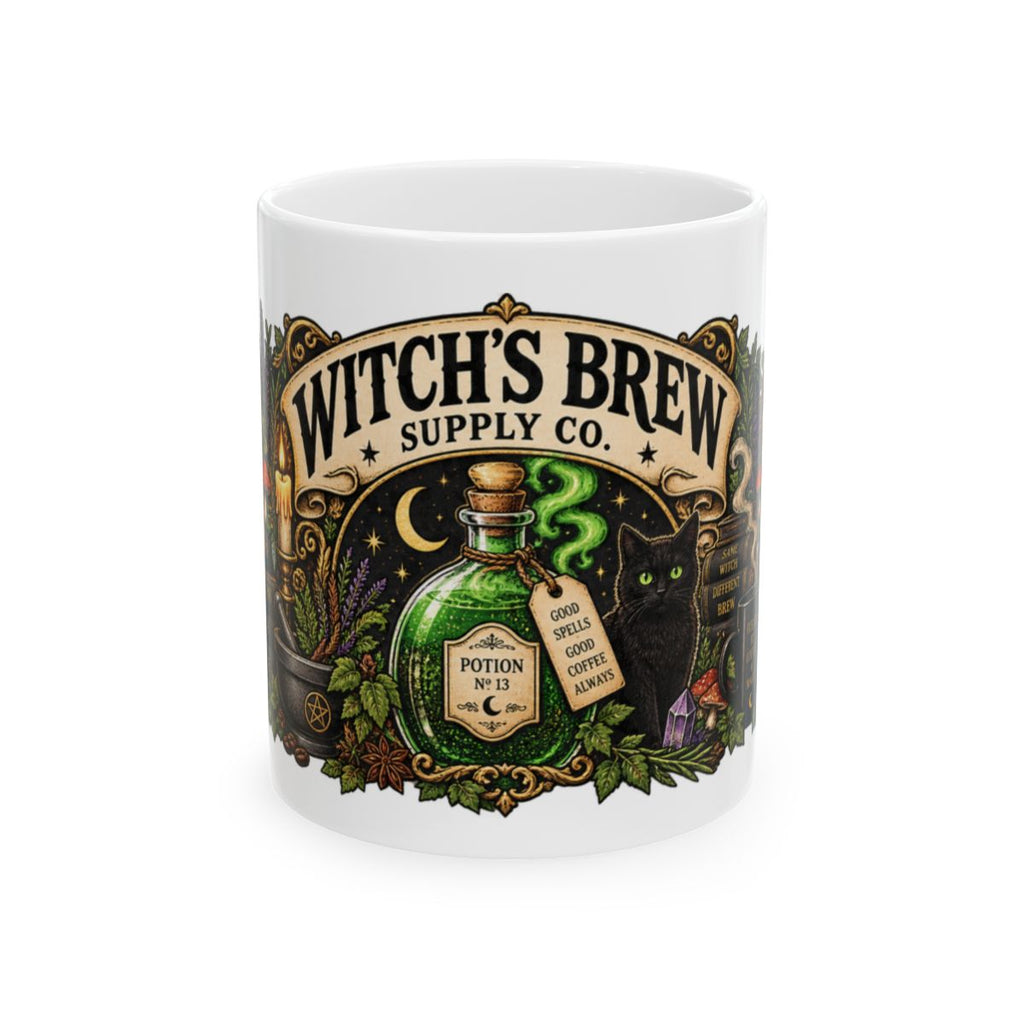 Witch's Brew Potion Label Mug | Ceramic Coffee Cup