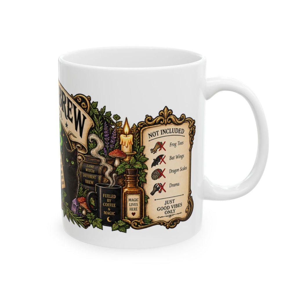 Witch's Brew Potion Label Mug | Ceramic Coffee Cup