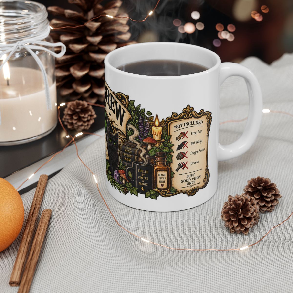 Witch's Brew Potion Label Mug | Ceramic Coffee Cup