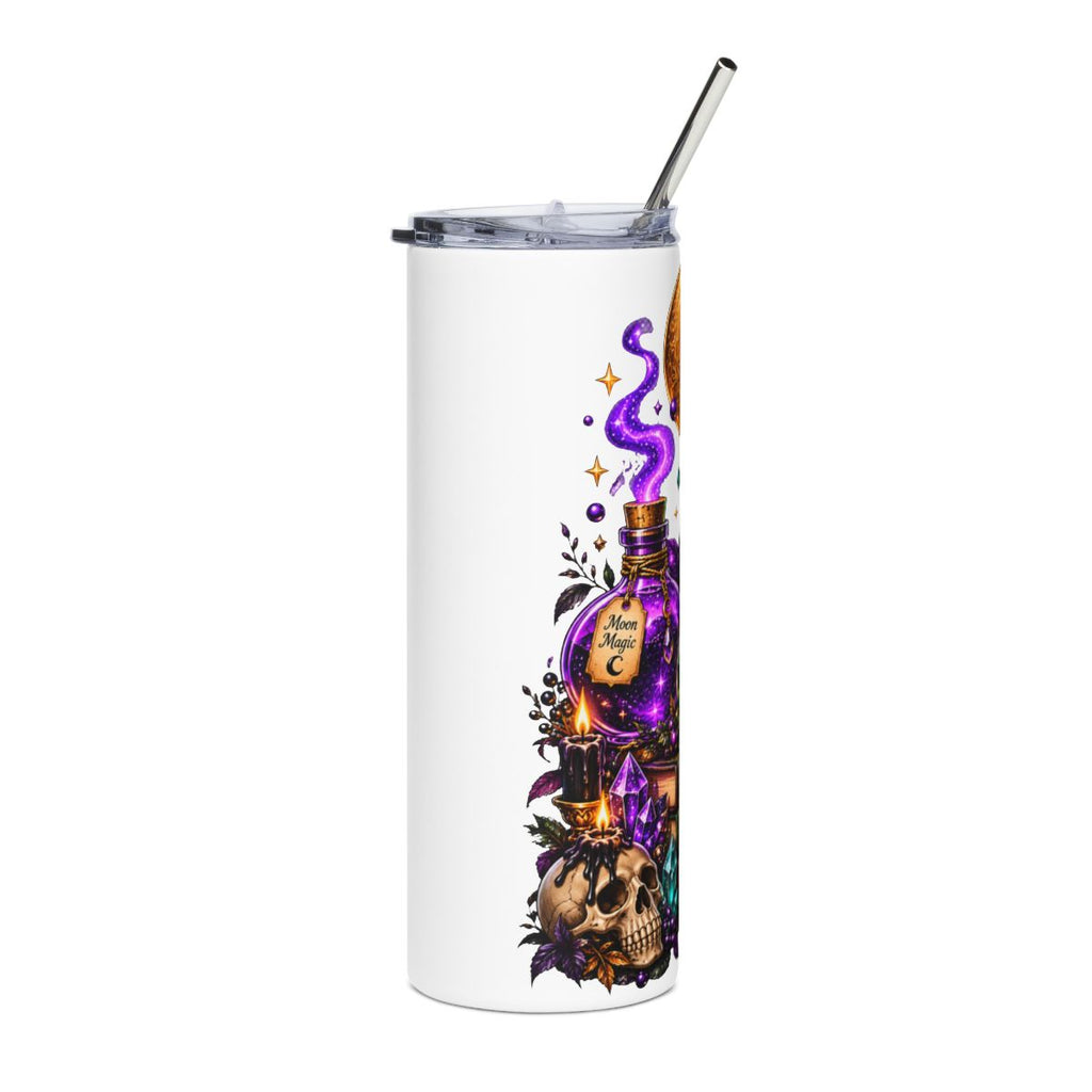 Witchy Potion Bottles & Black Cat Stainless Steel Tumbler