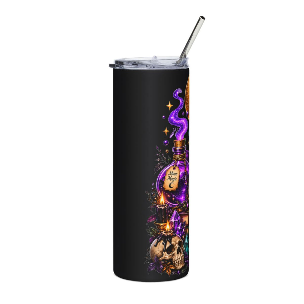 Witchy Potion Bottles & Black Cat Stainless Steel Tumbler