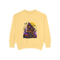 Witchy Potion Cauldron Sweatshirt | Black Cat, Pumpkins, Spooky Halloween Scene